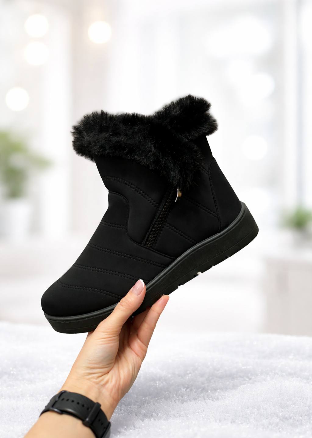 Juodi žieminiai batai